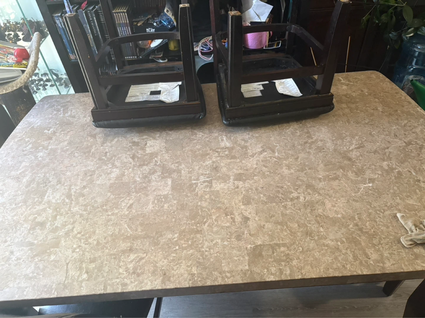 Marble Dining Table and Chairs Set seats 6 - photo 5