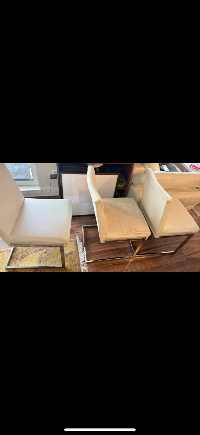 Cantilever chrome chairs - 4