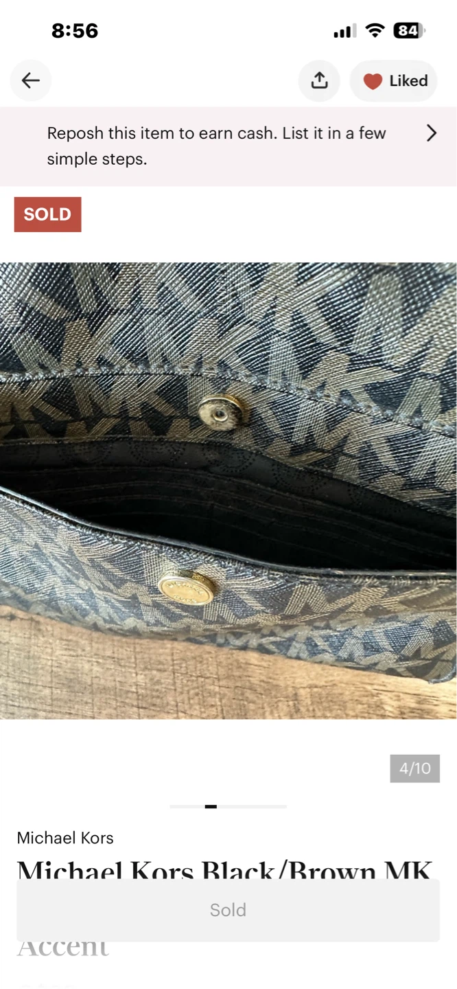 Michael Kors Black/Brown MK Tote Bag - photo 4