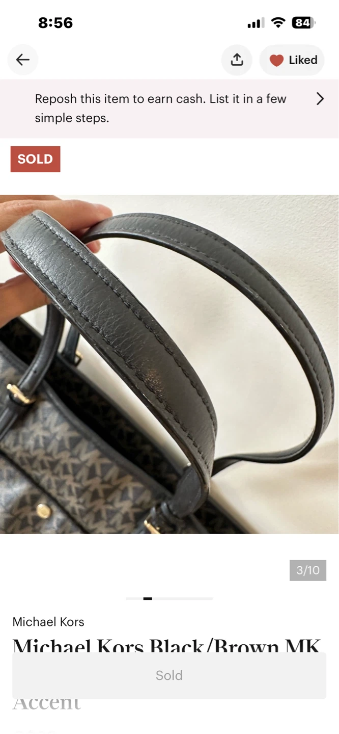 Michael Kors Black/Brown MK Tote Bag - photo 3