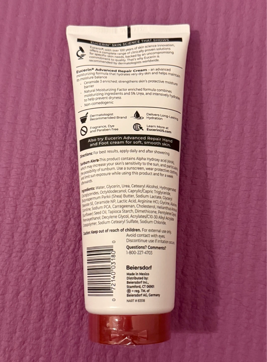 NEW⚽️Eucerin Advanced Repair Cream for Dry to Very Dry Skin - photo 2