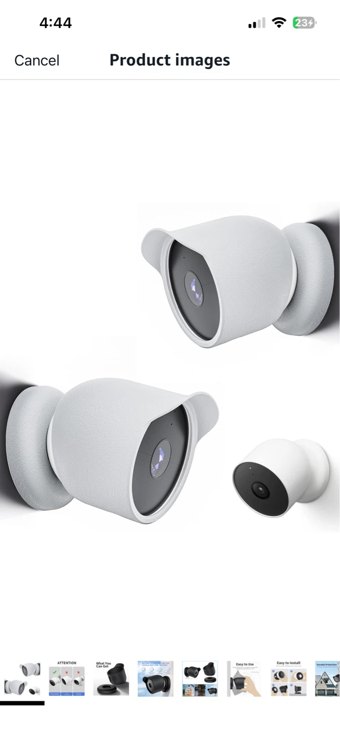 White Protective Cover for Google Nest Cam - photo 2