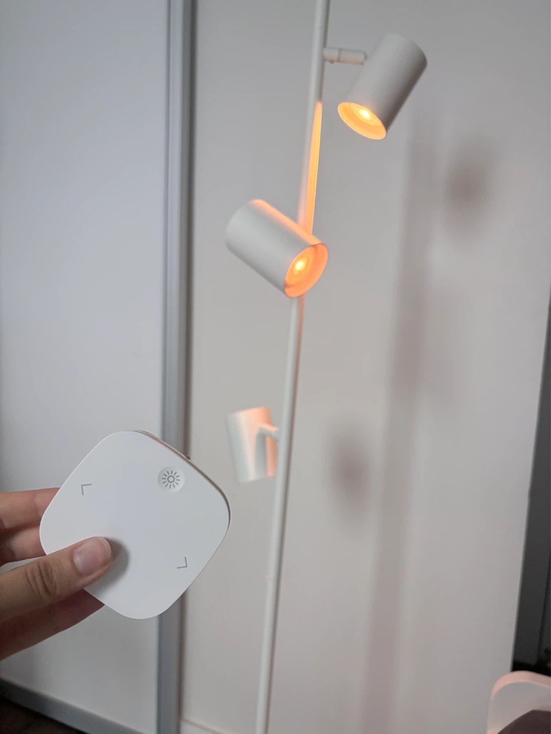 White Floor Lamp with 3 Spotlights