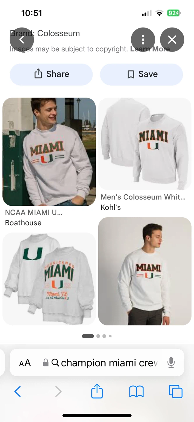 Champion Miami U Crewneck Sweatshirt - photo 2