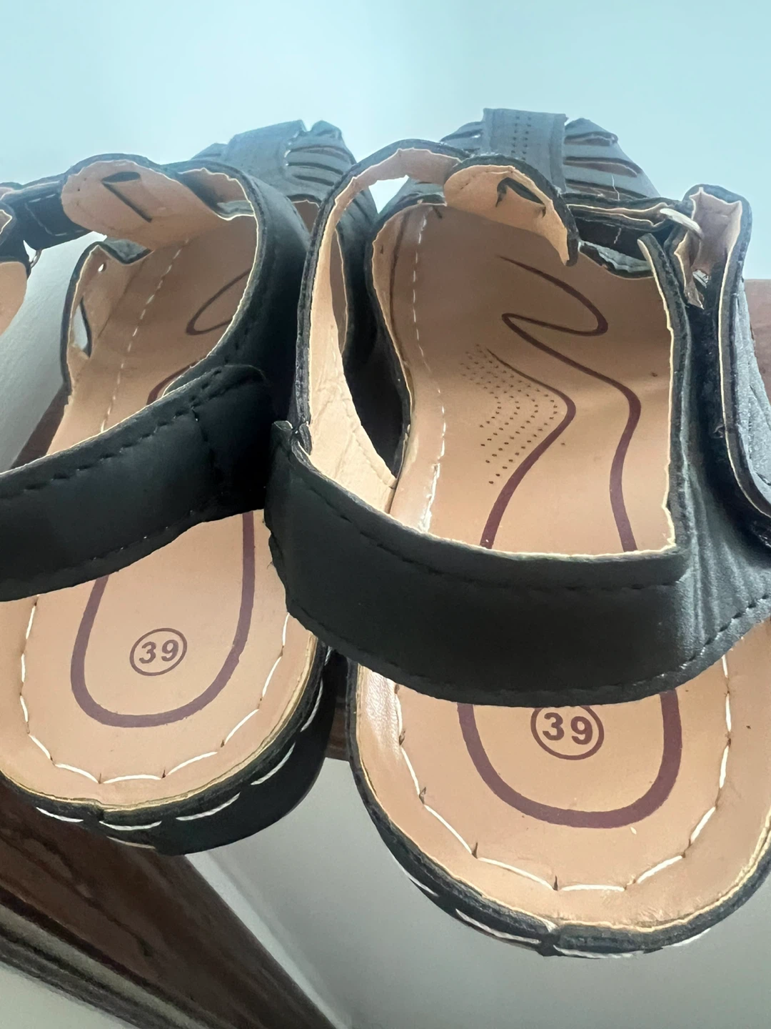 Black Sandals - Size 39