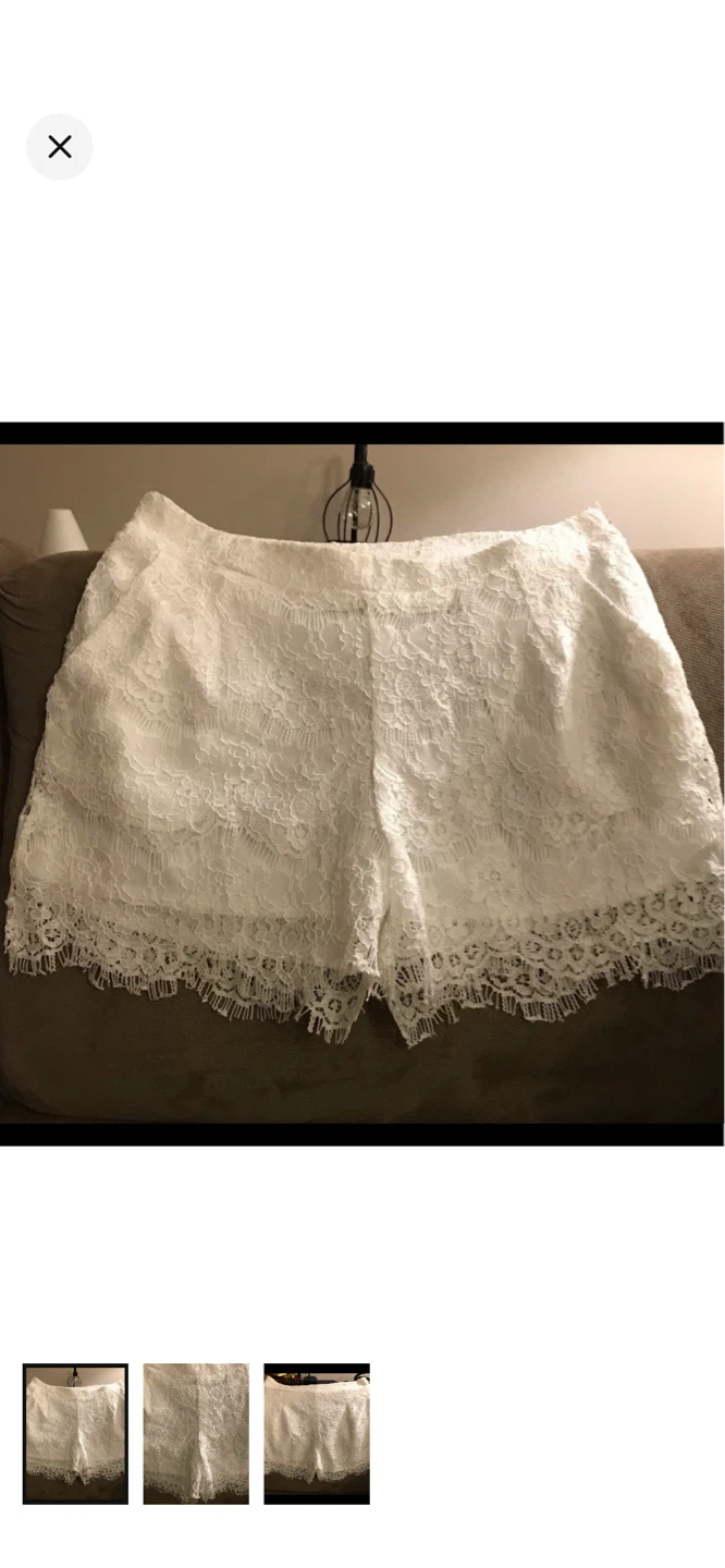 White Lace Shorts