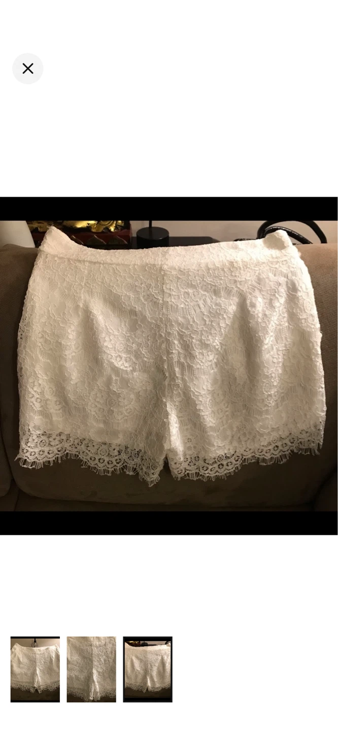 White Lace Shorts - photo 3