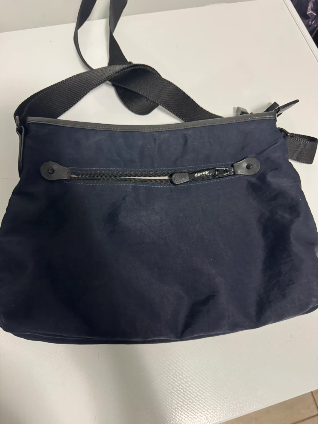 Derek Alexander Navy Nylon Crossbody Bag - photo 4