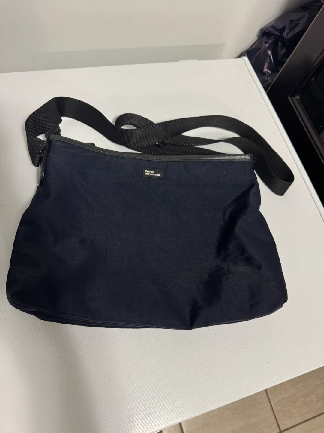 Derek Alexander Navy Nylon Crossbody Bag