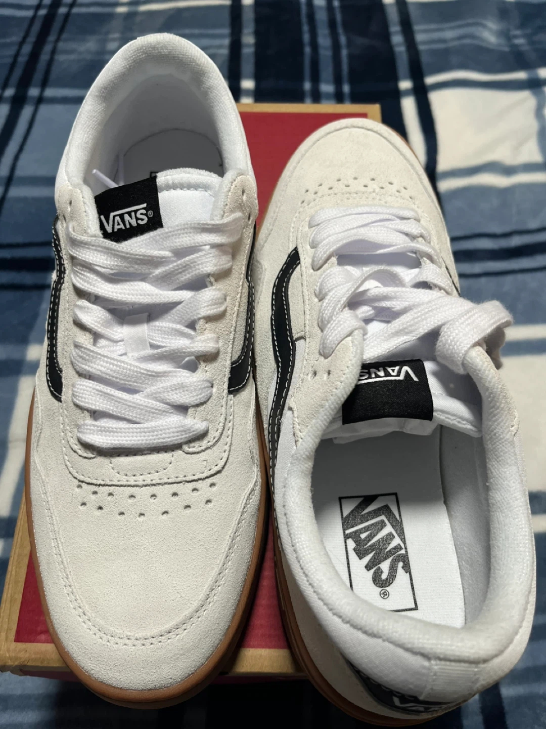 Vans Skate Shoes White/Black Size 10