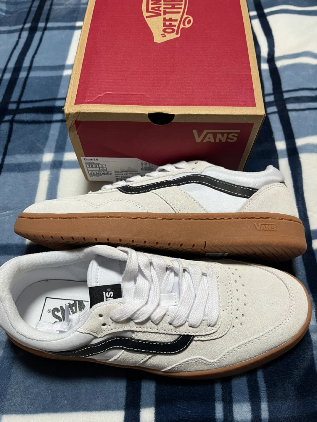 Vans Skate Shoes White/Black Size 10 - photo 5