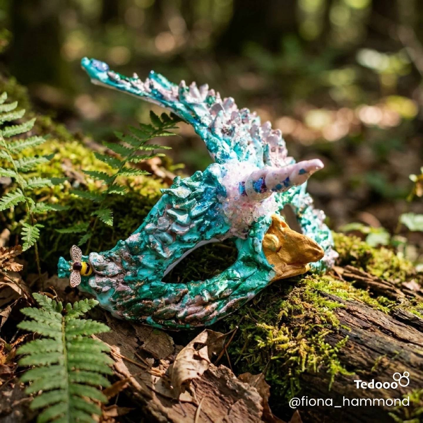 Handmade Fantasy Owl Unicorn Masquerade Mask - photo 2