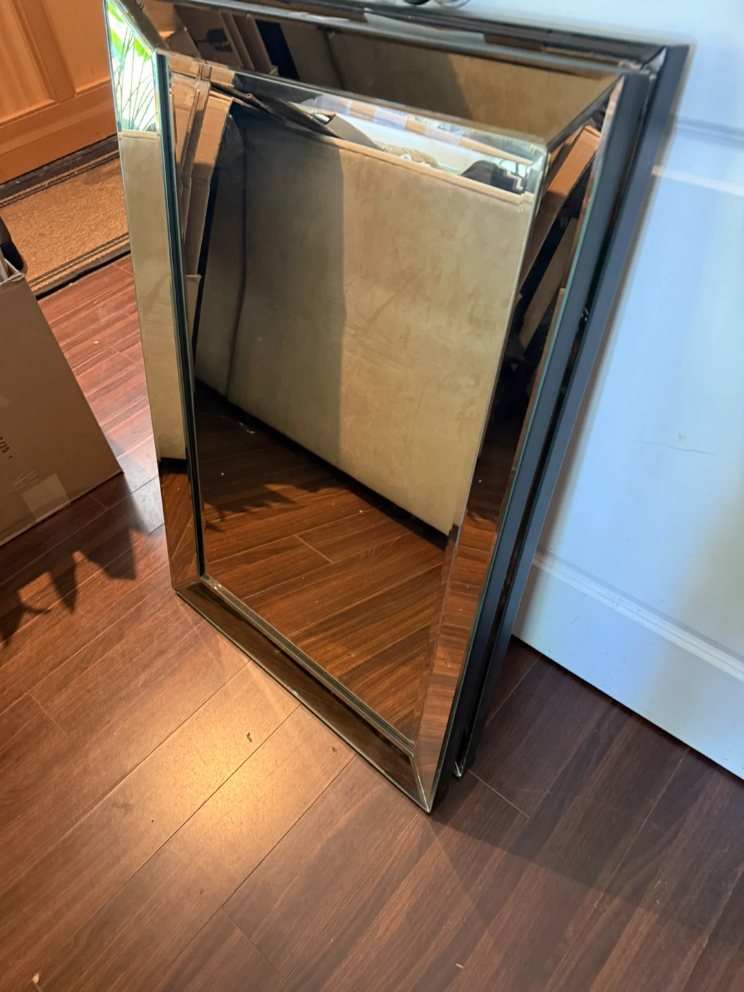 Two Bevelled Frameless Mirror