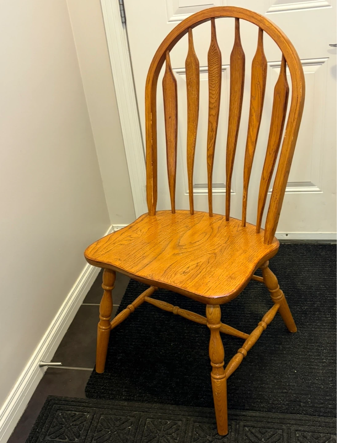 Set of 6 Wooden Windsor Style Dining Chairs - photo 2