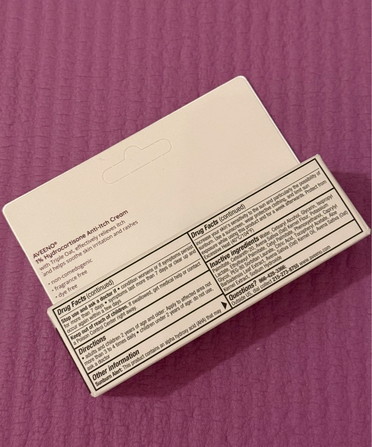 NEW⚽️Aveeno 1% Hydrocortisone Anti-Itch Cream - 1 oz - photo 3