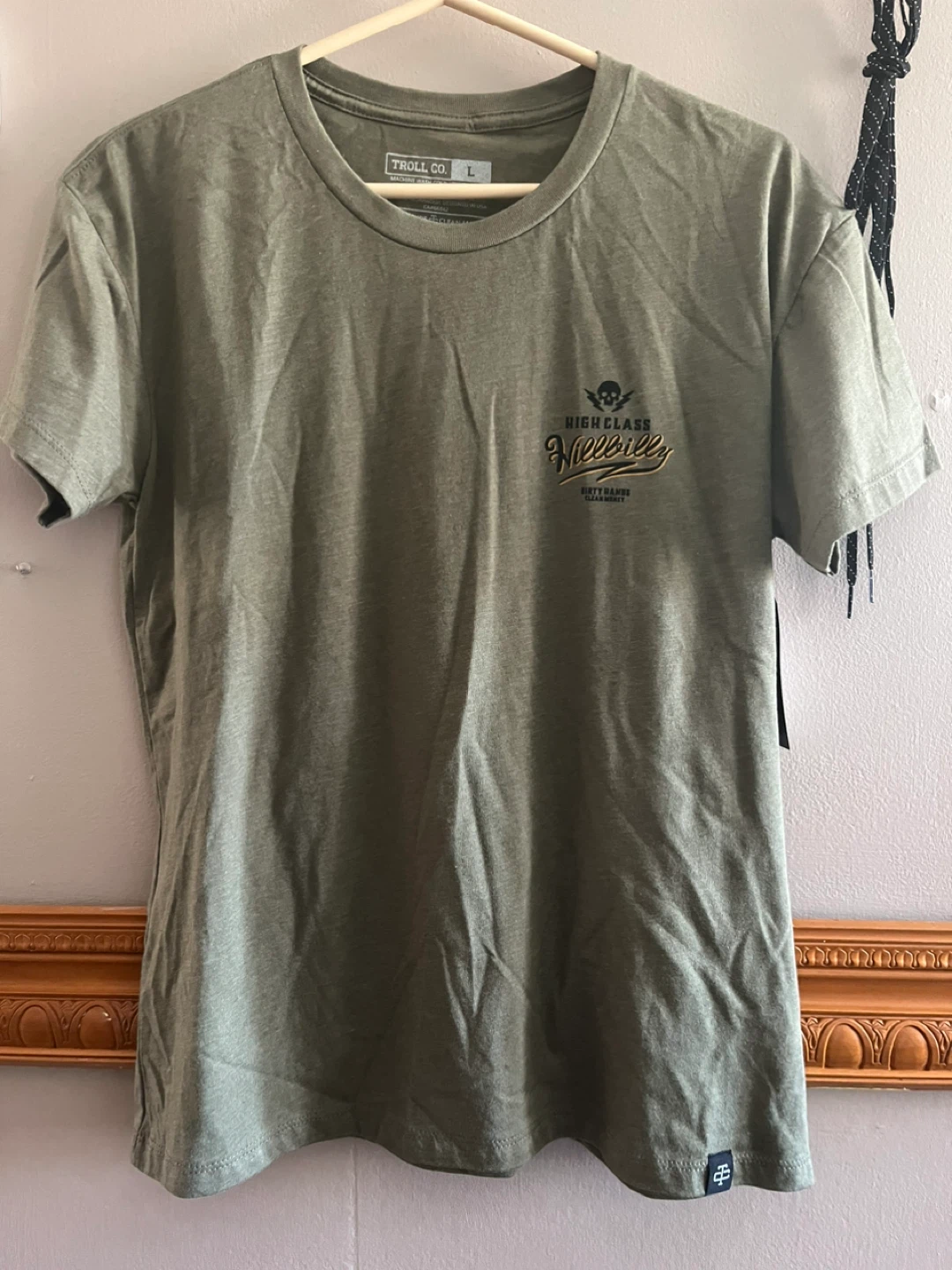 Troll Co. "High Class Hillbilly" T-Shirt - Olive - Size L