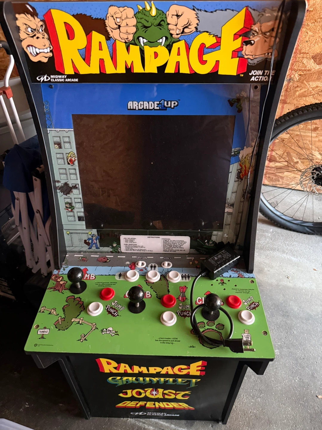 Arcade1Up Rampage, Gauntlet, Joust, Defender Arcade Cabinet