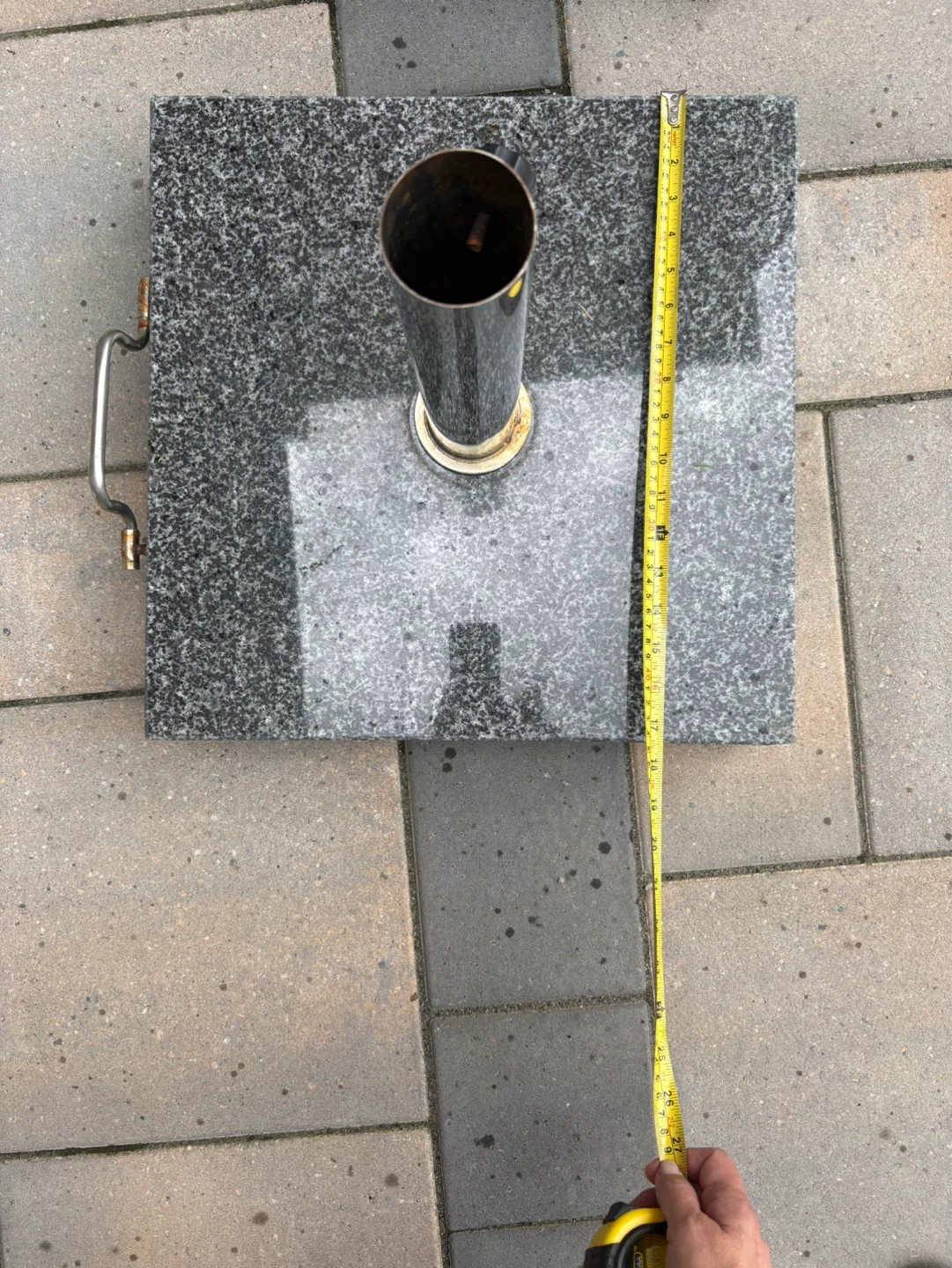 Granite patio umbrella base