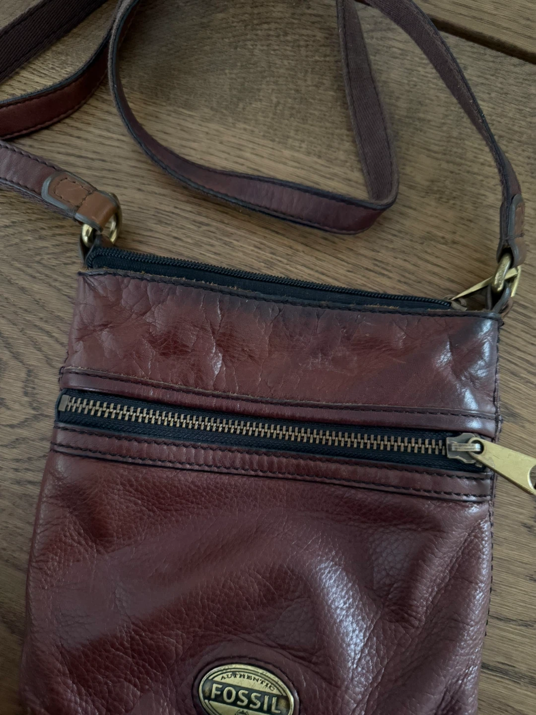 Fossil Brown Leather Crossbody Bag - photo 2