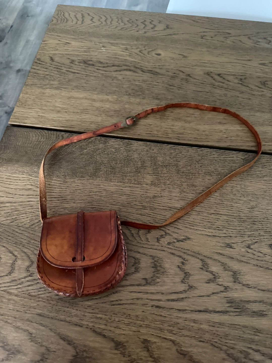 Brown Leather Small Crossbody Bag