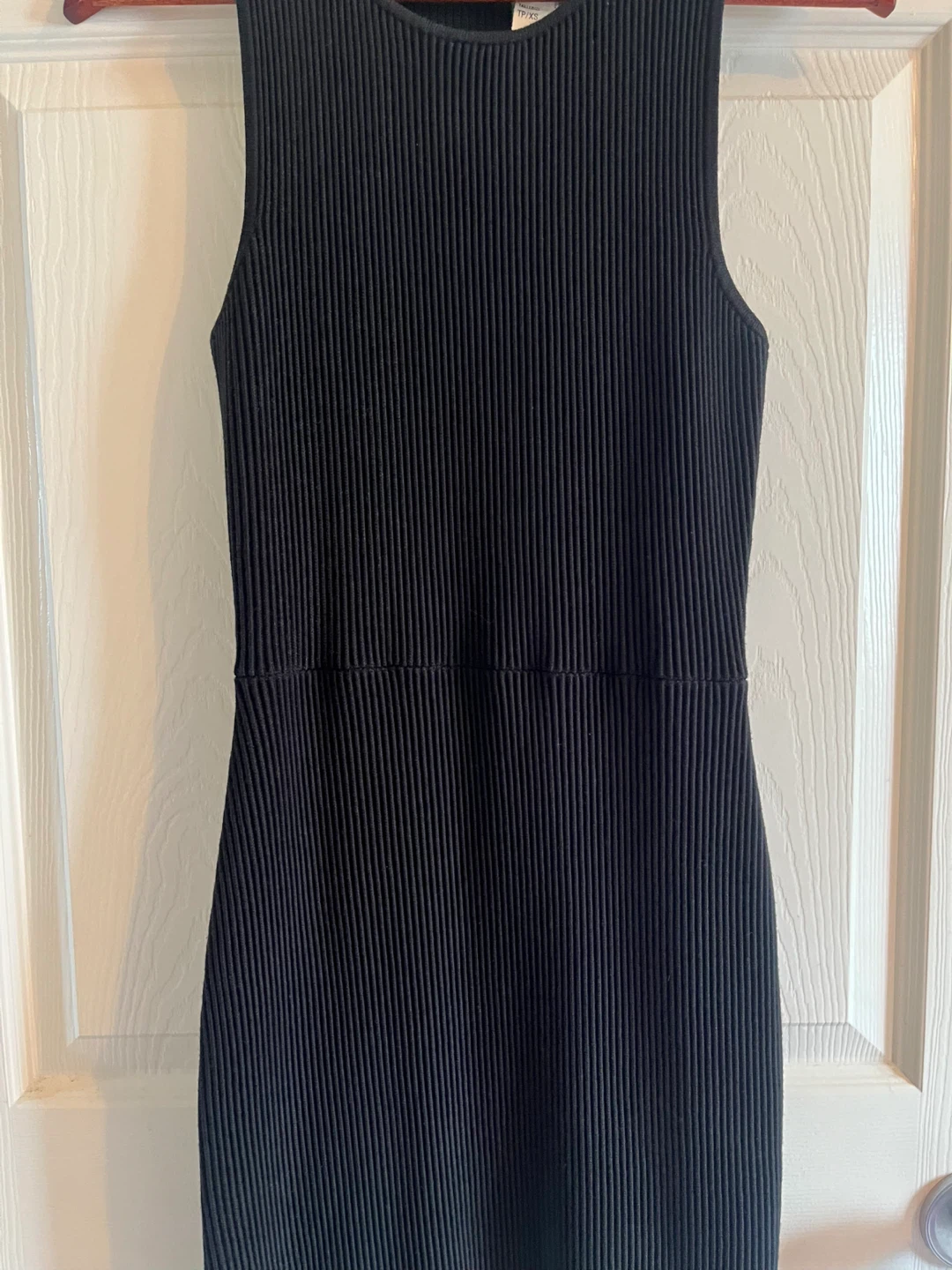 Black Ribbed Knit Dress