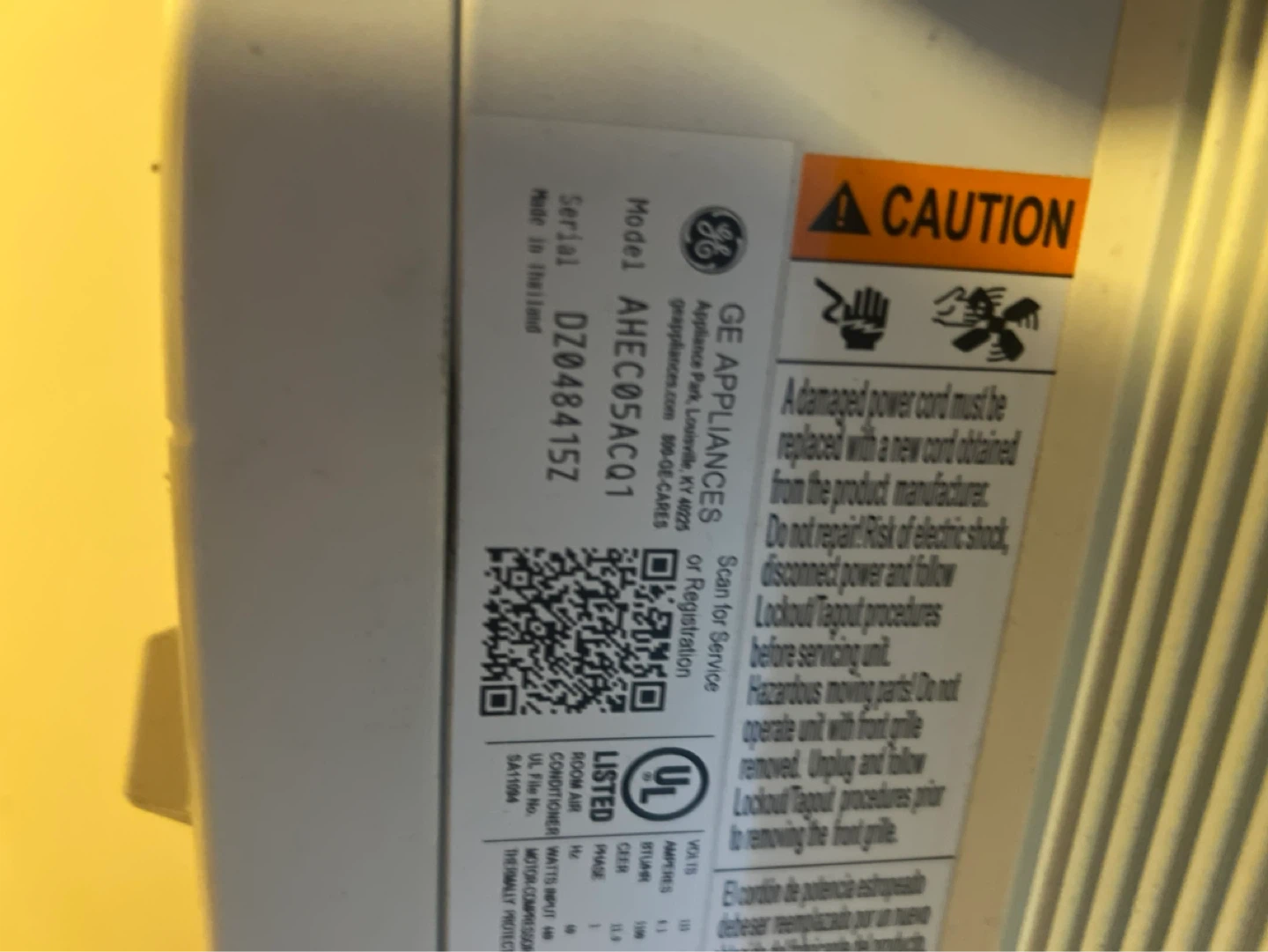 GE Window Air Conditioner