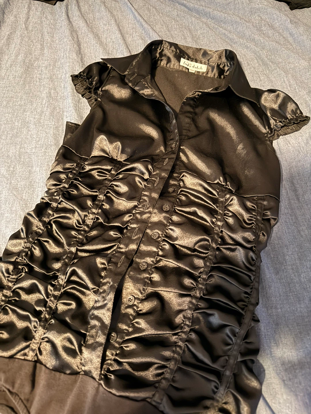 Lady Dutch Black Ruched Bodysuit - photo 2