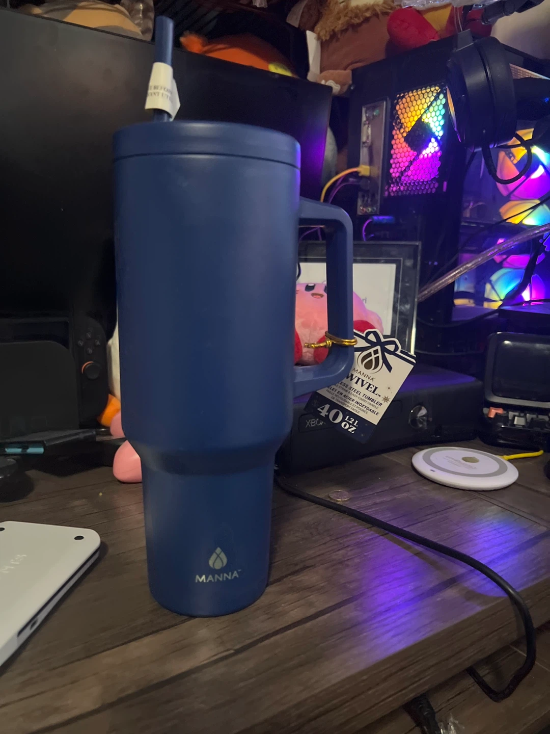 Blue water bottle never been used
