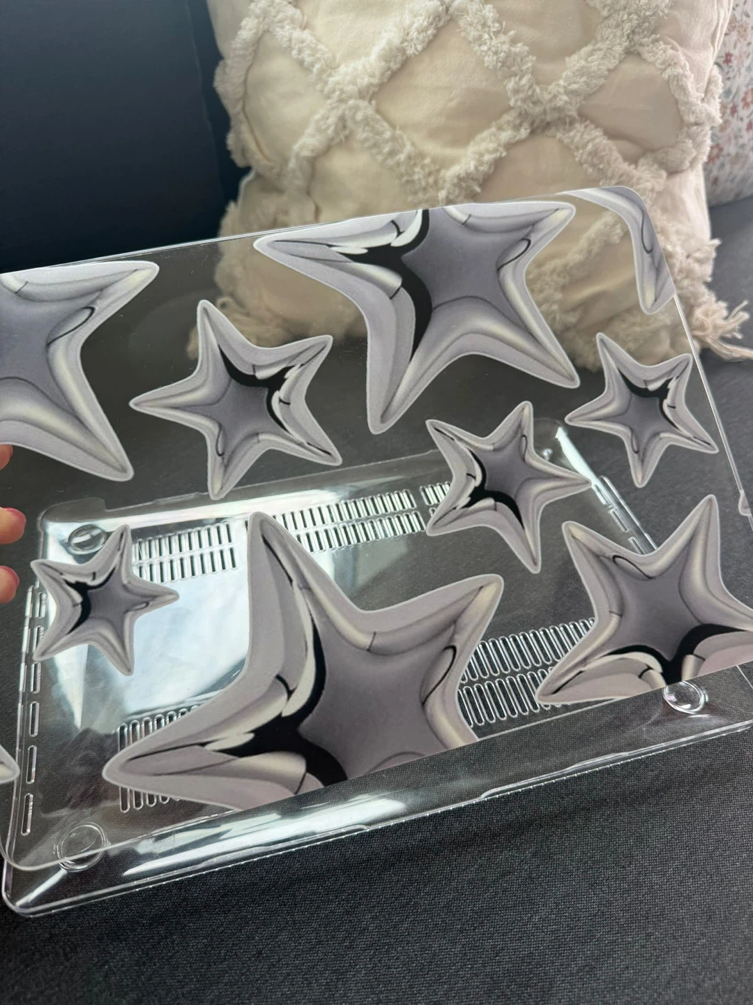 Clear Laptop Case with Star Design
