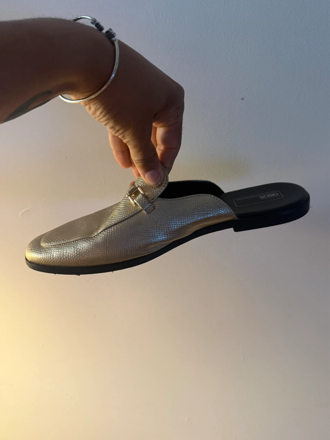 ASOS Gold Metallic Mules Size 7 - photo 2