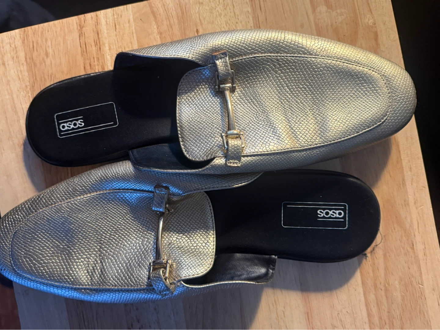 ASOS Gold Metallic Mules Size 7 - photo 4
