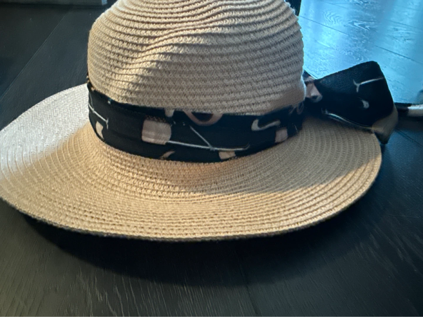 Straw Sun Hat with Scarf - photo 3