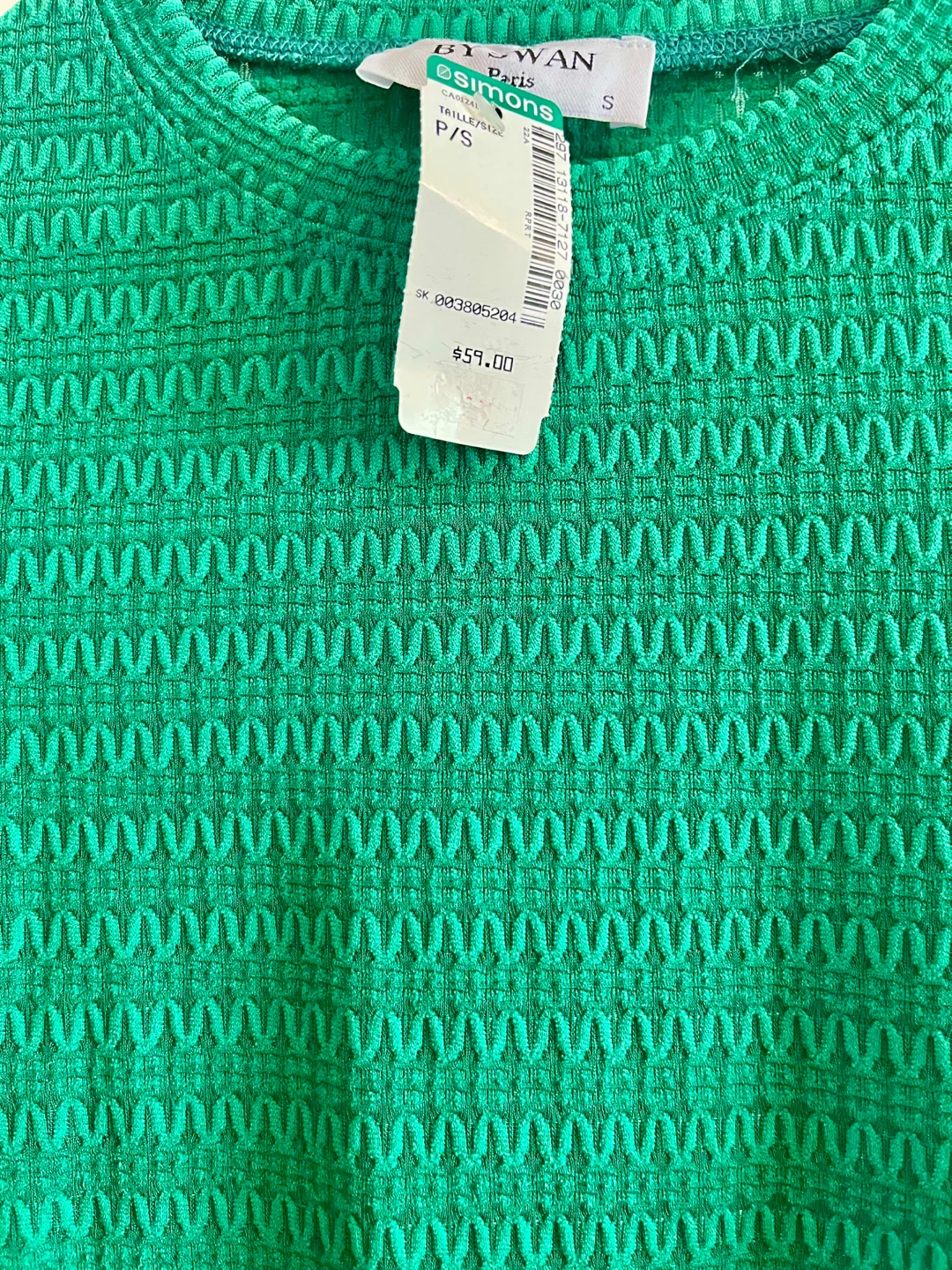 La Maison Simons Green Textured Long Sleeve Bodysuit - photo 2