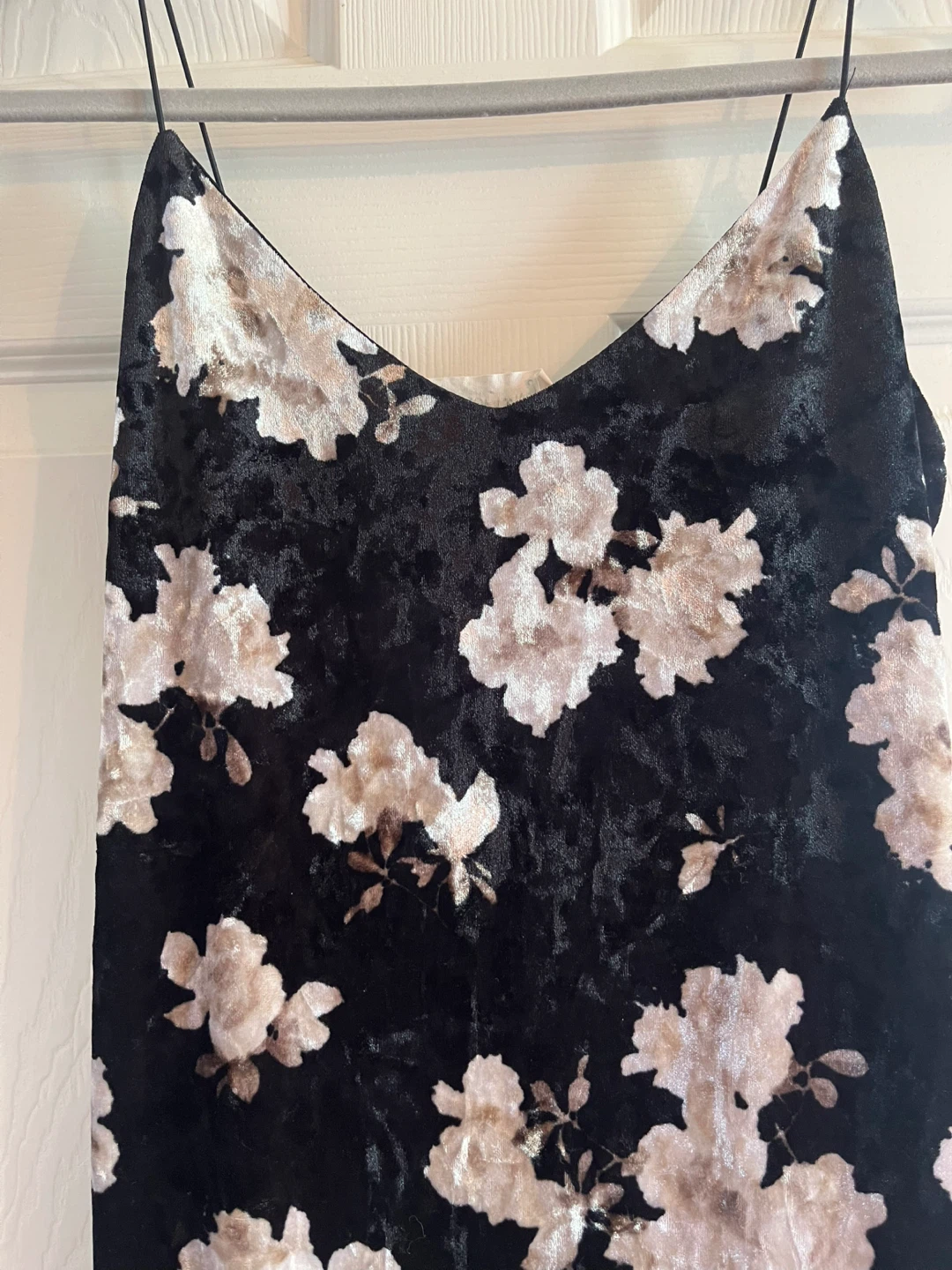 Velvet Floral Print Cami Dress - photo 2