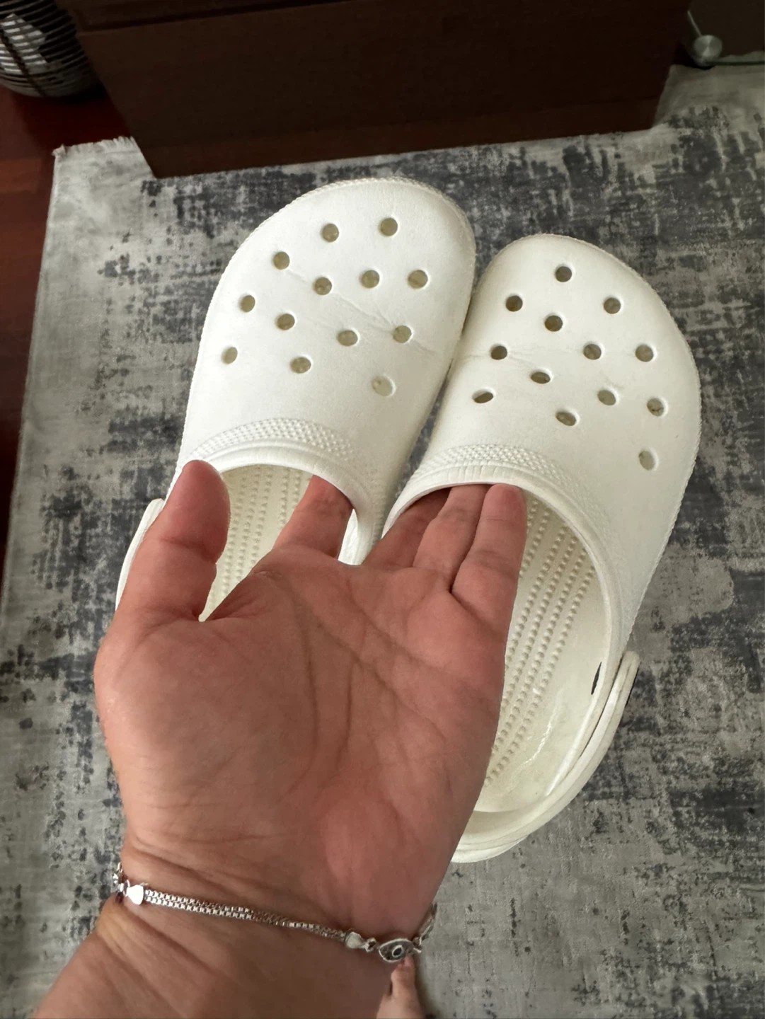 White Crocs Clogs Size 6 - photo 4