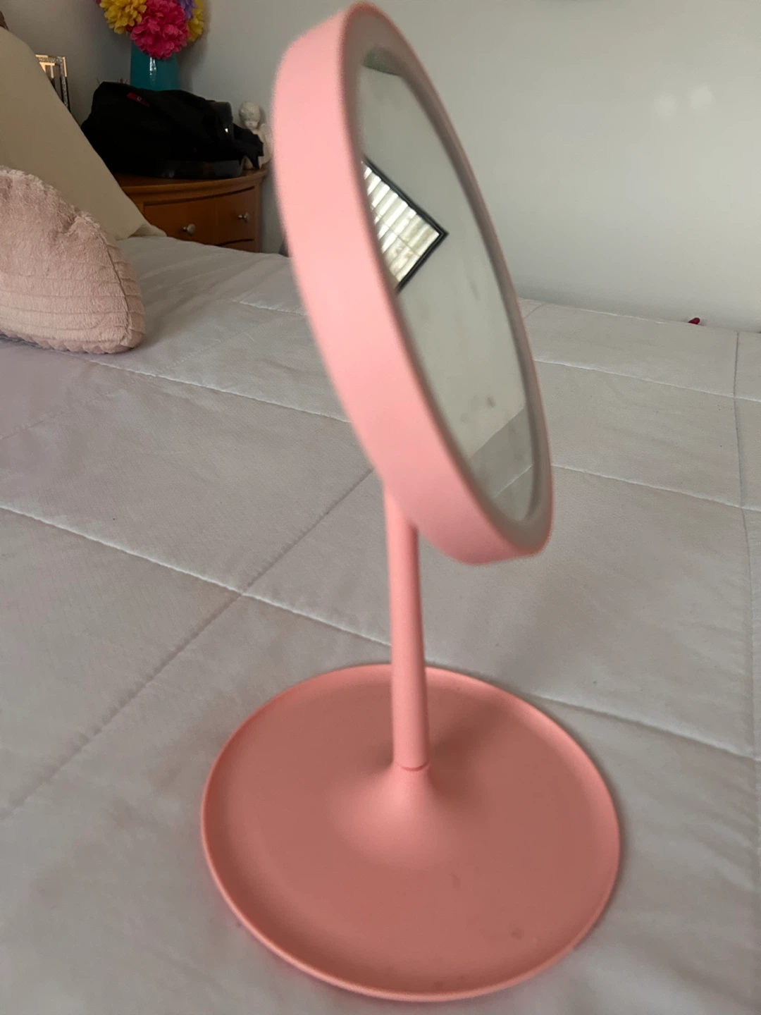 Pink LED Makeup Mirror