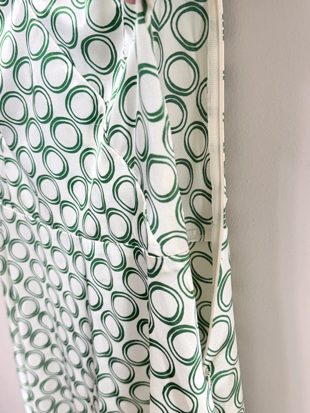 Zara Green and White Patterned Dress - Size S - photo 5