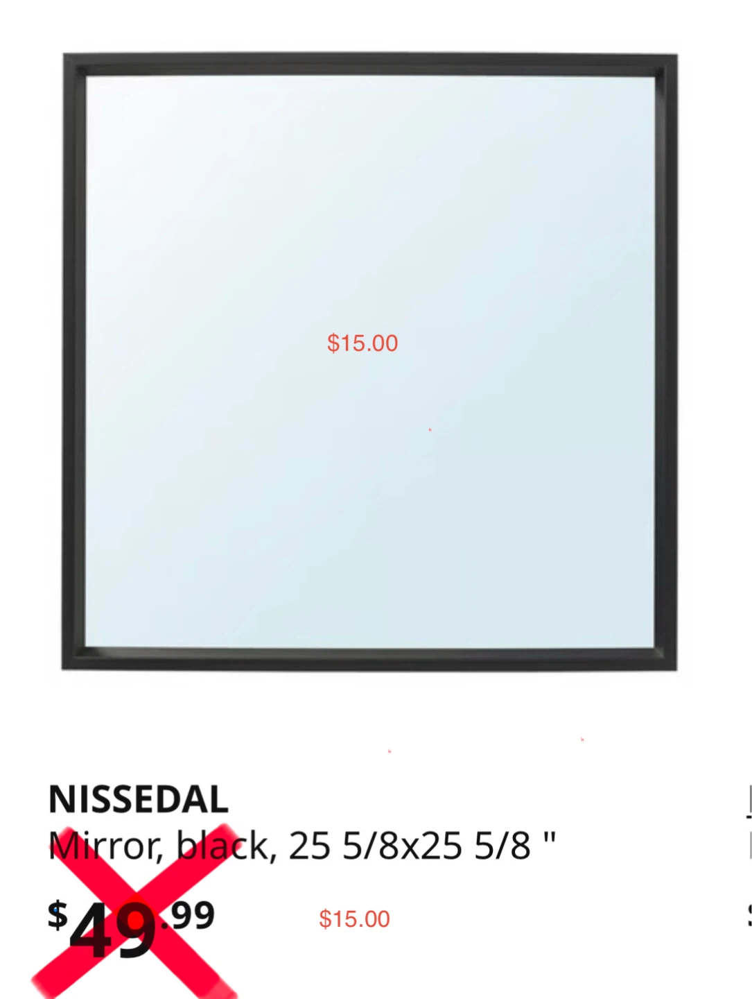 NISSEDAL Mirror, Black
