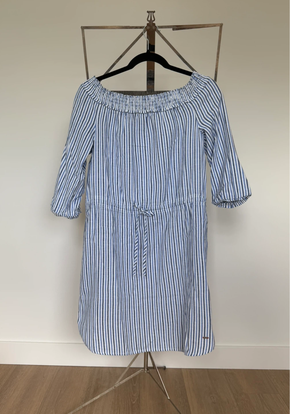 TOMMY HILFIGER Striped Off-Shoulder Dress