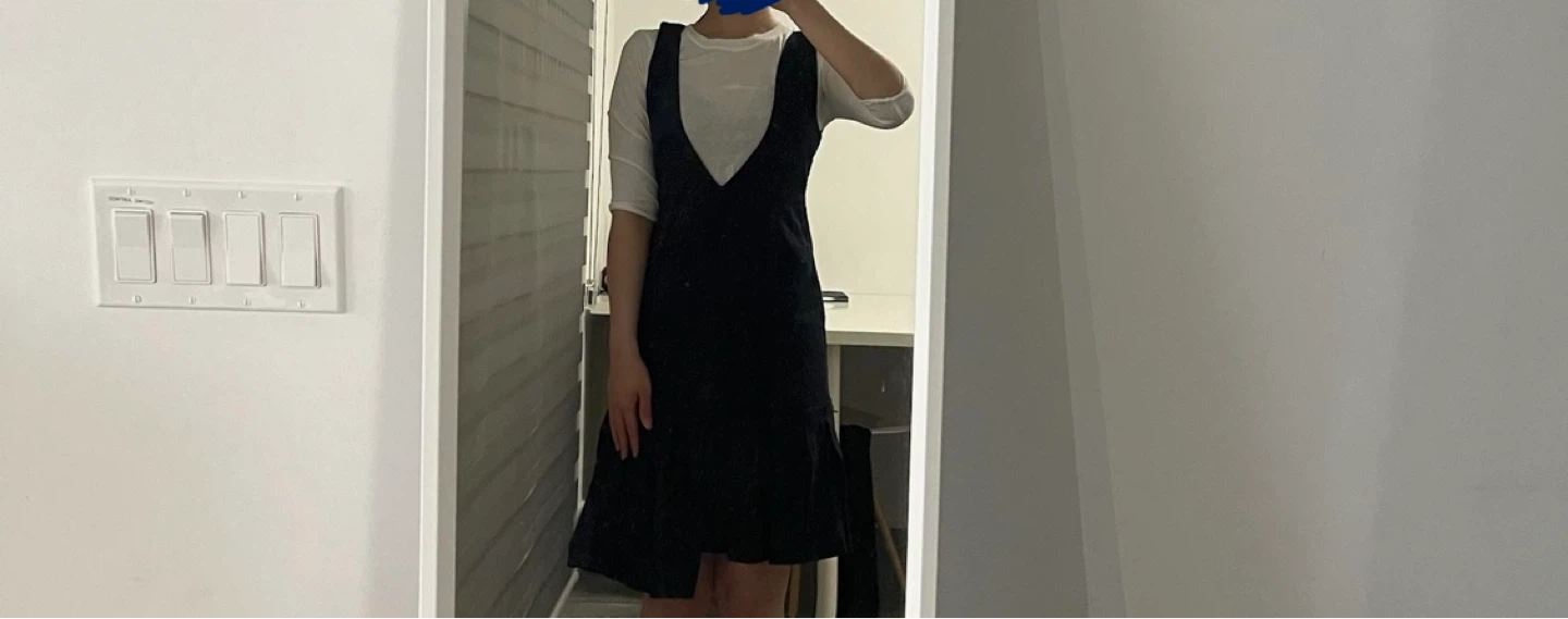 Navy unbalanced dress size s - photo 3