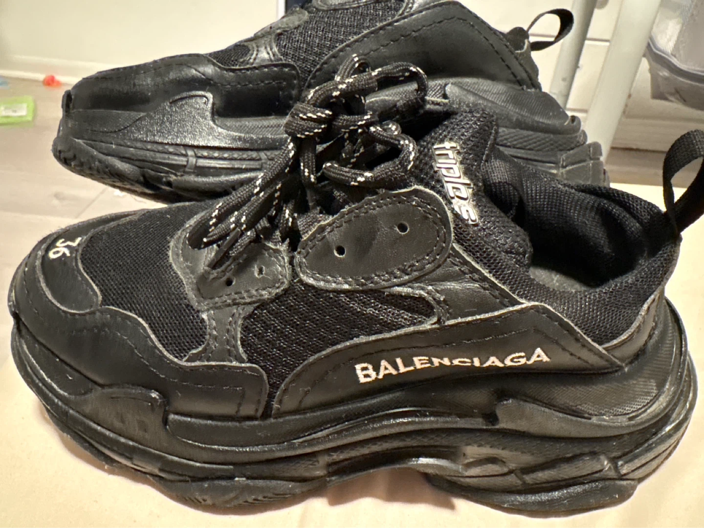 Balenciaga Triple S Sneakers Black Size 36