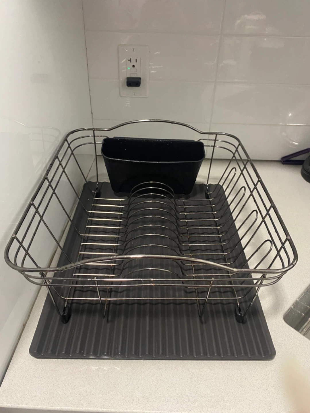 Metal Dish Drying Rack with Cutlery Holder & Dish drainer - photo 2