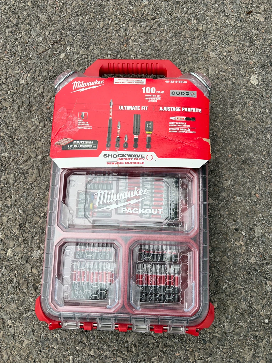 Milwaukee 100-Piece SHOCKWAVE Impact Bit Set with PACKOUT Case