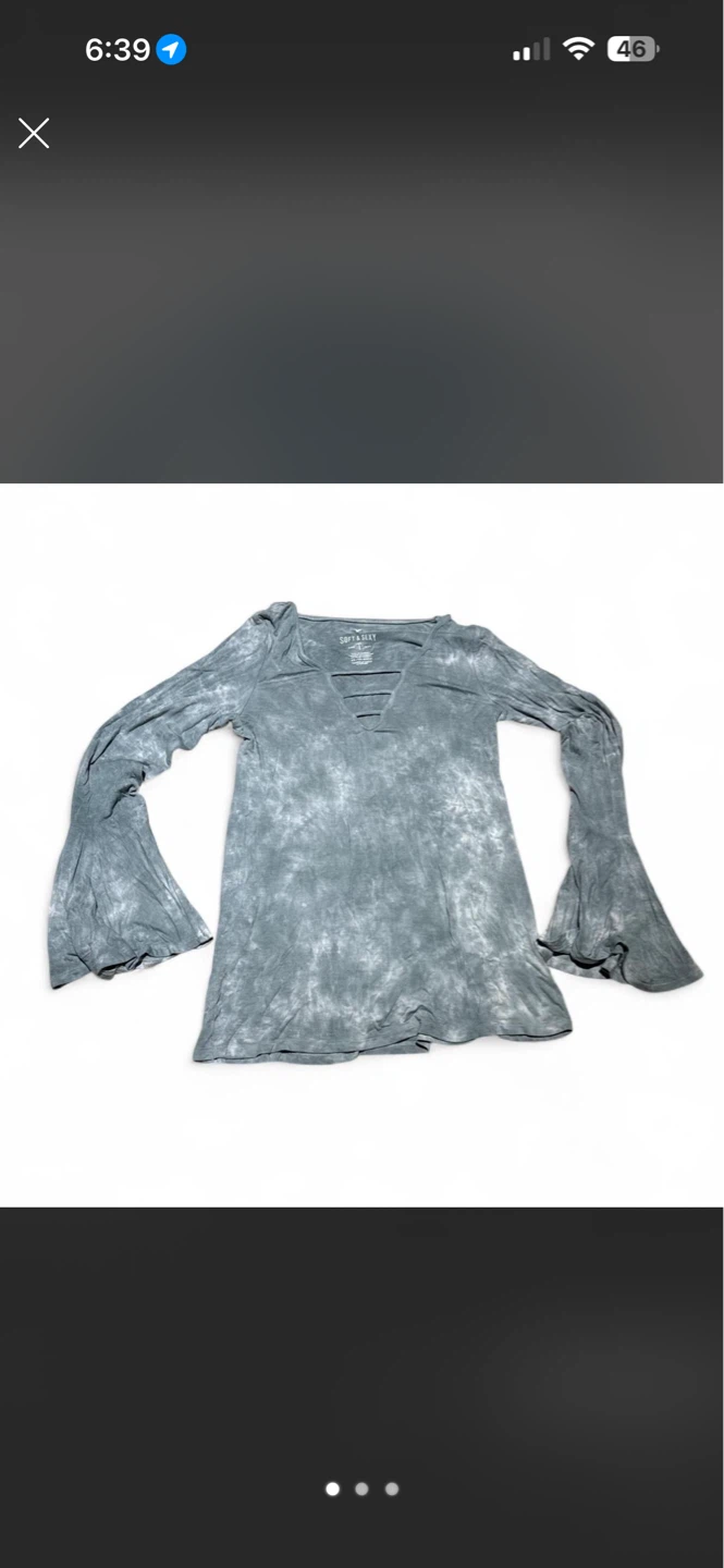 American Eagle Soft & Sexy Tie-Dye Bell Sleeve Top XS