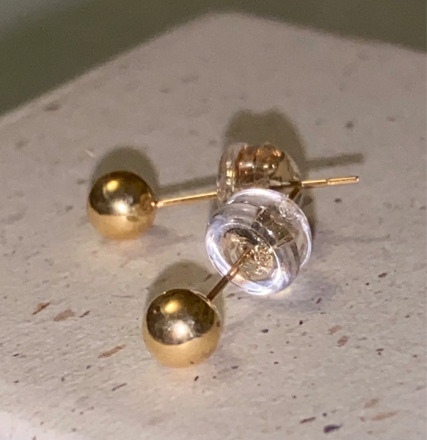 18 K Gold Ball Stud Earrings - AU 750 - photo 2