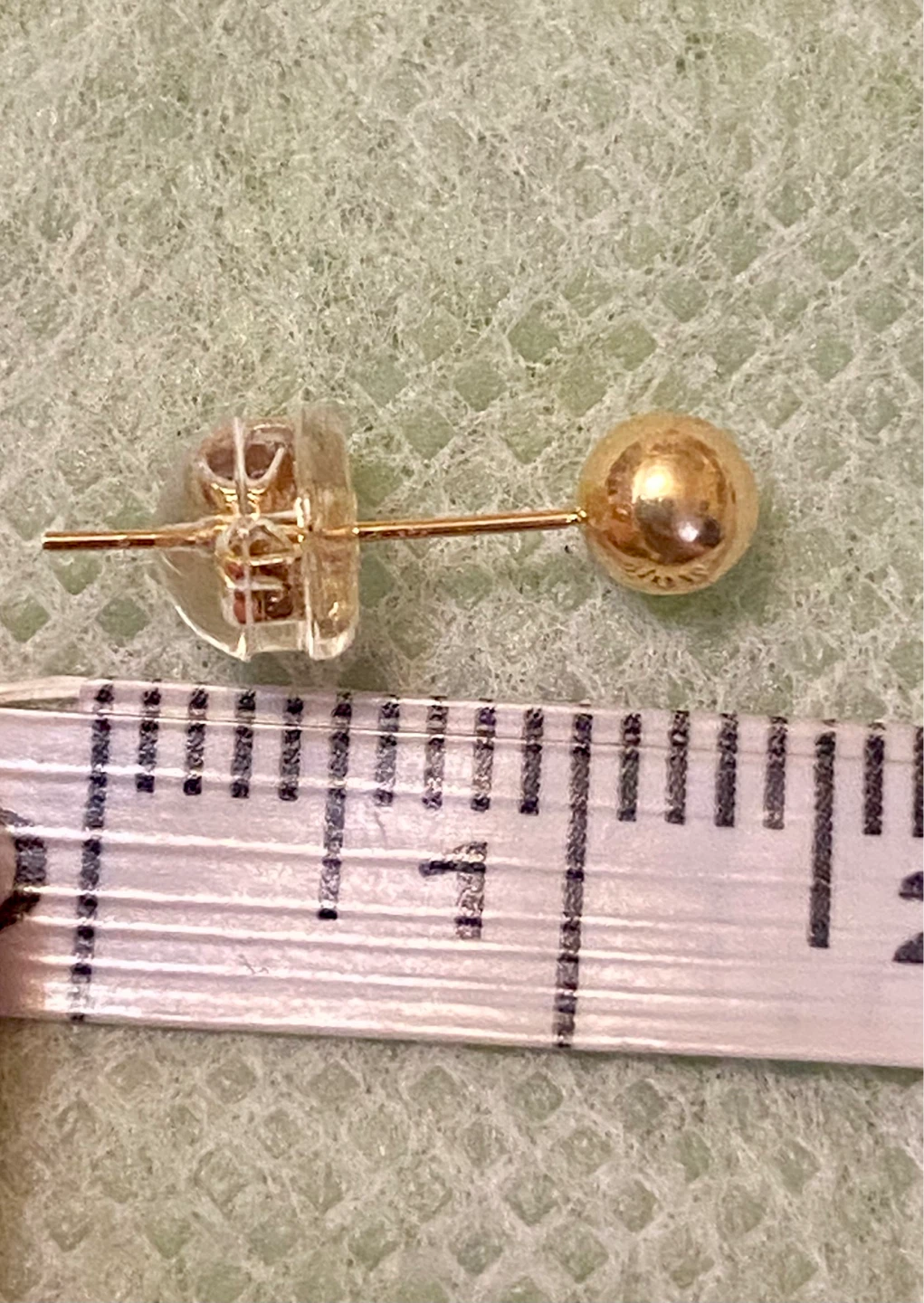 18 K Gold Ball Stud Earrings - AU 750 - photo 3