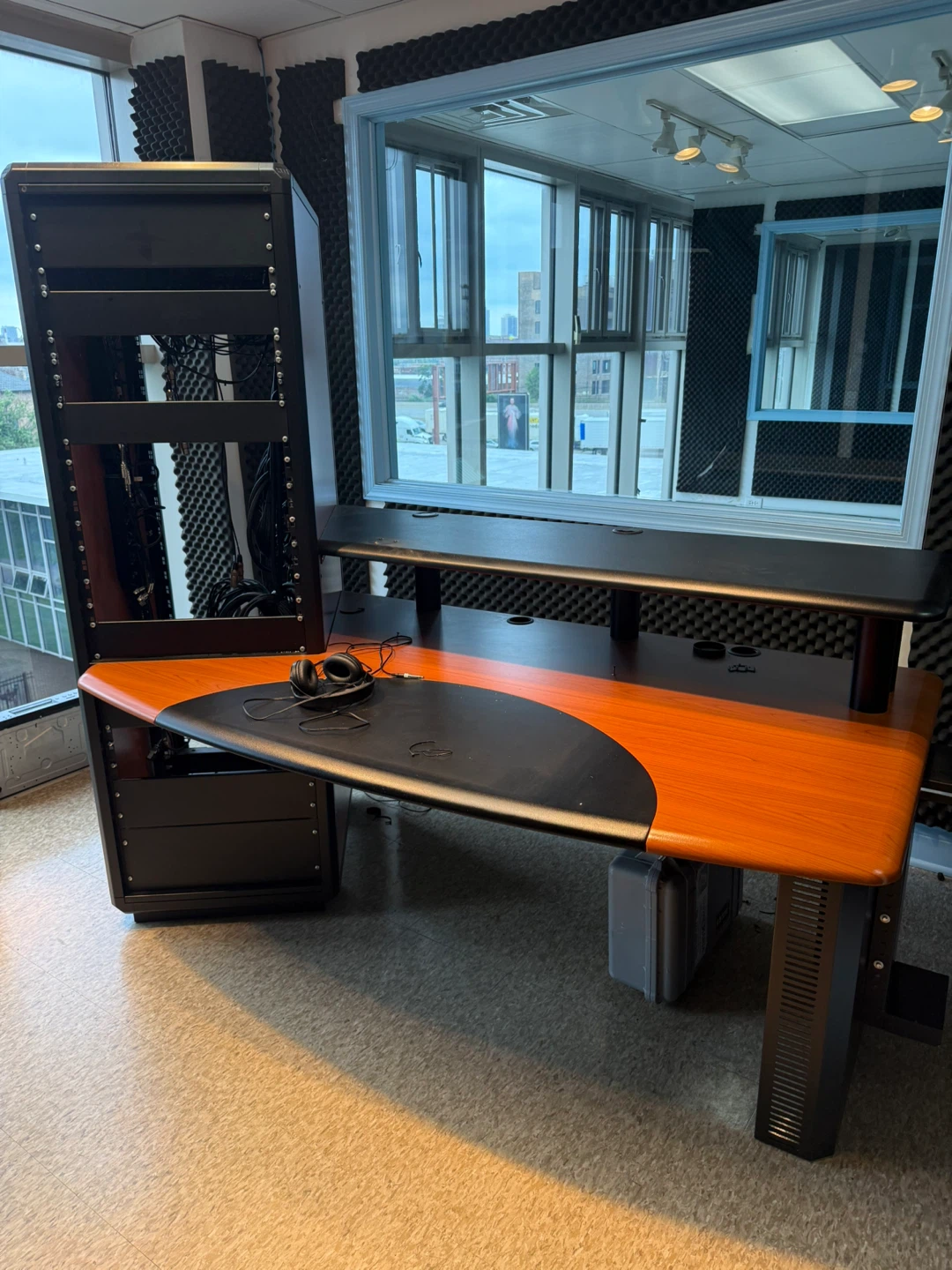 Audio Rack with Cables and Connectors