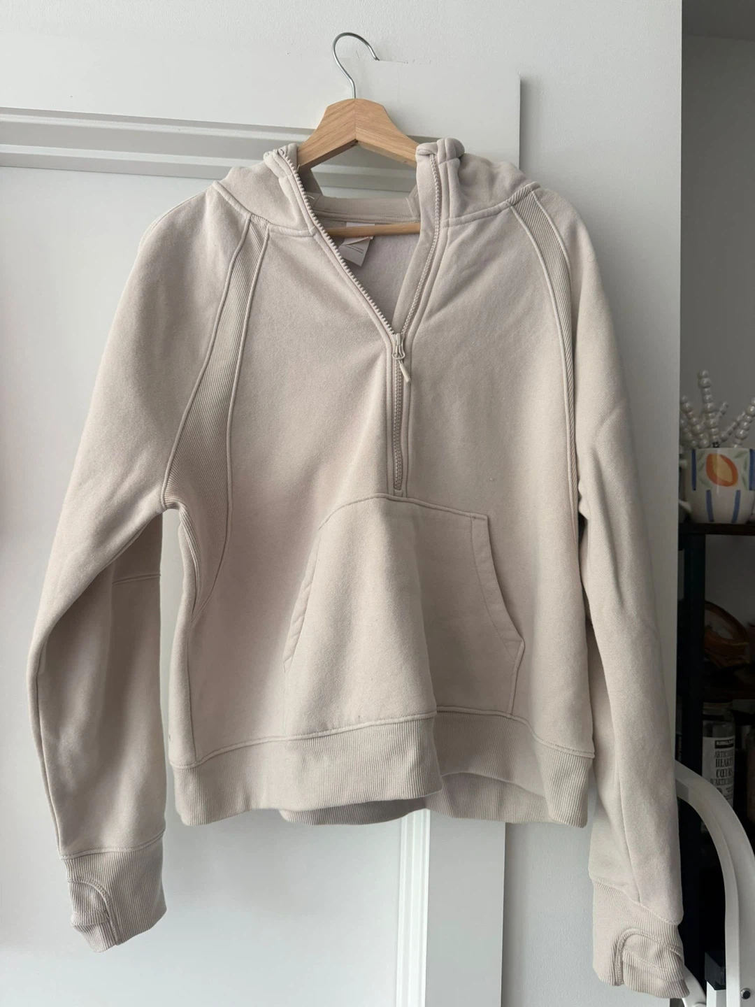 Lole Beige Half-Zip Hoodie
