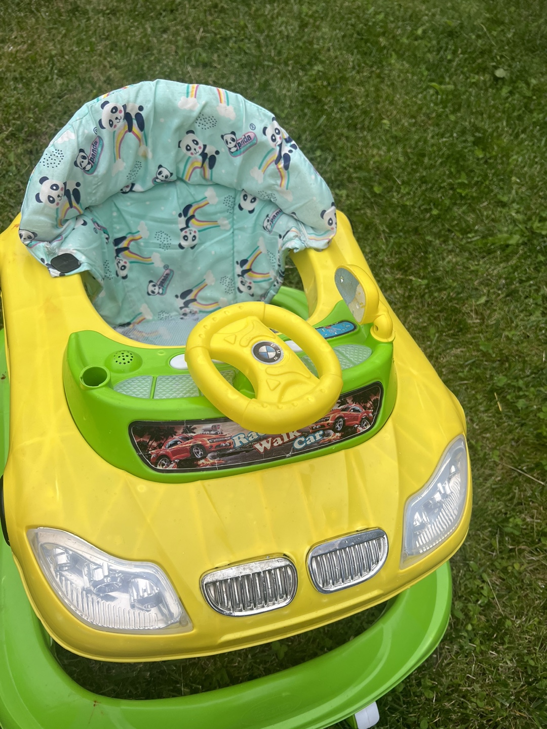 Yellow Racing Car Walker with wheels - photo 2