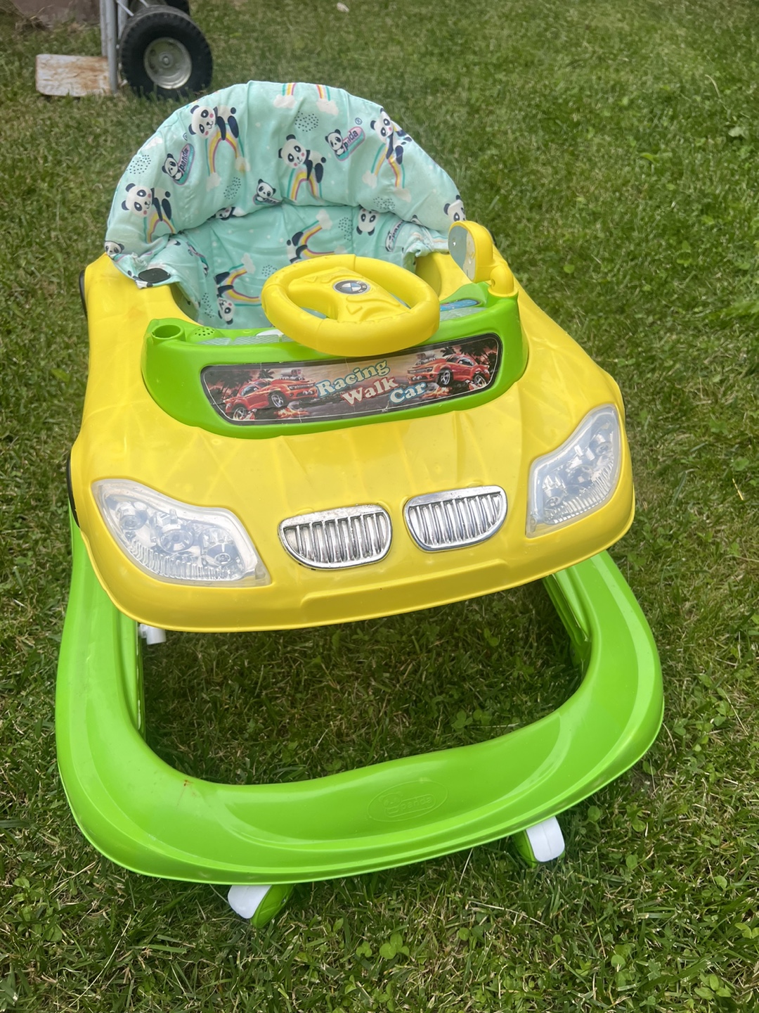 Yellow Racing Car Walker with wheels